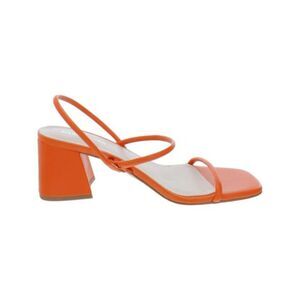 MARC FISHER Womens Orange Galvin Toe Block Heel Slip On Slingback Sandal 6 M